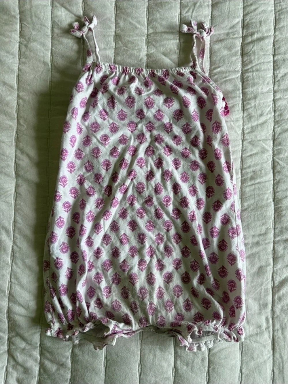 Carter’s Baby Girls Floral Ruffle Romper Pink White 24M
